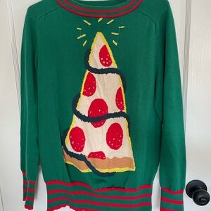 OXKNIT Women's Sweater Pizza Slice Size Large Long Sleeve